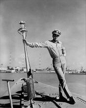 Tony Curtis, on-set of the Film, "Operation Petticoat", Universal Pictures, 1959