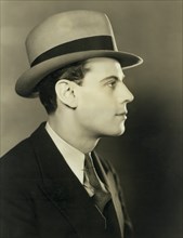 Actor Norman Foster, Profile Publicity Portrait, 1930