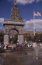 Washington Square Park, Greenwich Village, New York City, New York, USA, August 1961