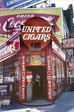 Corner Cigar Shop, Greenwich Village, New York City, New York, USA, August 1961