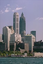 Skyline, Financial District, Manhattan, New York City, New York, USA, August 1961