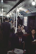 Crowded Subway, New York City, New York, USA, July 1961
