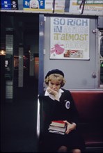 Student on Subway, New York City, New York, USA, July 1961