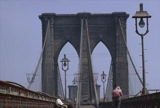 Brooklyn Bridge, New York City, New York, USA, July 1961