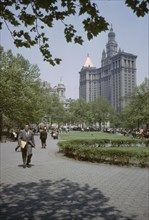 City Hall Park, New York City, New York, USA, July 1961