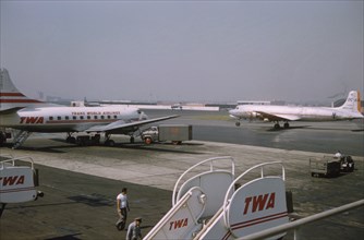 TWA Airplanes, Newark Airport, Newark, New Jersey, USA, August 1959