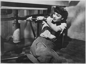 Jennifer Jones, on-set of the Film, "Cluny Brown", 20th Century-Fox, 1946