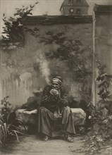 Smoke after Vespers, Photogravure Print from the Original Painting by Vincent Chevilliard, The Masterpieces of French Art by Louis Viardot, Published by Gravure Goupil et Cie, Paris, 1882, Gebbie & Co...