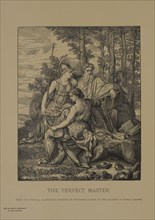 The Perfect Master, Woodcut Engraving from the Original Allegorical Painting by Eustache le Sueur, The Masterpieces of French Art by Louis Viardot, Published by Gravure Goupil et Cie, Paris, 1882, Geb...
