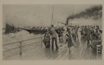 The Jetty Trouville, Photogravure Print from the Original Painting by Maurice Poirson, The Masterpieces of French Art by Louis Viardot, Published by Gravure Goupil et Cie, Paris, 1882, Gebbie & Co., P...