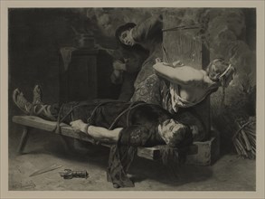 Death of Chramn, Photogravure Print from the Original Painting by Évariste Vital Luminais, The Masterpieces of French Art by Louis Viardot, Published by Gravure Goupil et Cie, Paris, 1882, Gebbie & Co...