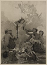 The Birth of Venus, Photogravure Print from the Original 1879 Painting by William-Adolphe Bouguereau, The Masterpieces of French Art by Louis Viardot, Published by Gravure Goupil et Cie, Paris, 1882, ...