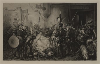 The Captain's Share, La Part du Capitaine, Photogravure Print from the Original Painting by Charles Edward de Beaumont, The Masterpieces of French Art by Louis Viardot, Published by Gravure Goupil et ...