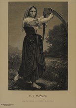 The Mower, Woodcut Engraving from the Original Painting by W. A. Bouguereau, The Masterpieces of French Art by Louis Viardot, Published by Gravure Goupil et Cie, Paris, 1882, Gebbie & Co., Philadelphi...