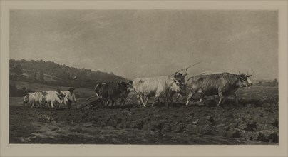 Ploughing in the Nivernals, Photogravure Print from the Original 1849 Painting by Rosa Bonheur, The Masterpieces of French Art by Louis Viardot, Published by Gravure Goupil et Cie, Paris, 1882, Gebbie...