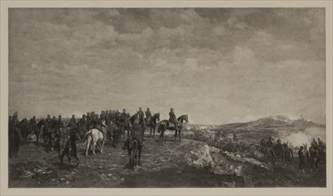Napoléon III at the Battle of Solferino, Photogravure Print from the Original 1863 Painting by Jean-Louis-Ernest Meissonier, The Masterpieces of French Art by Louis Viardot, Published by Gravure Goupi...