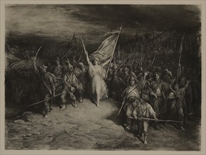 The Marseillaise Hymn, Photogravure Print from the Original 1870 Painting by Gustave Doré, The Masterpieces of French Art by Louis Viardot, Published by Gravure Goupil et Cie, Paris, 1882, Gebbie & Co...