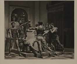 The Conjuration, Rome, Anti-Republican Conspirators in House of Aguillius, Photogravure Print from the Original 1876 Painting by Pierre Paul Leon Glaize, The Masterpieces of French Art by Louis Viardo...