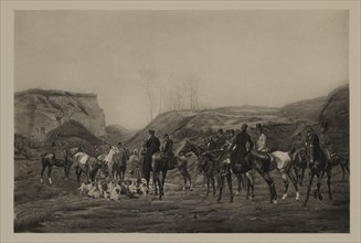 Presenting the Trophy of the Foot, Photogravure Print from the Original 1872 Painting by Jean Richard Goubie, The Masterpieces of French Art by Louis Viardot, Published by Gravure Goupil et Cie, Paris...