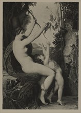 Nymph and Bacchus, Photogravure Print from the Original Painting by Jules Joseph Lefebvre, The Masterpieces of French Art by Louis Viardot, Published by Gravure Goupil et Cie, Paris, 1882, Gebbie & Co...