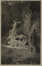 The Death of Orpheus, Photogravure Print from the Original 1866 Painting by Emile Levy, The Masterpieces of French Art by Louis Viardot, Published by Gravure Goupil et Cie, Paris, 1882, Gebbie & Co., ...