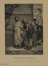 Aristides and the Peasant, Woodcut Engraving from the Original Painting by Eugène Ernest Hillemacher, The Masterpieces of French Art by Louis Viardot, Published by Gravure Goupil et Cie, Paris, 1882, ...