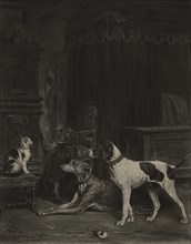 Jack, Sam, Shot and Puss, Photogravure Print from the Original 1875 Painting by Louis-Eugène Lambert, The Masterpieces of French Art by Louis Viardot, Published by Gravure Goupil et Cie, Paris, 1882, ...