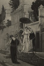 The Promenade in the Street of the Tombs, Pompeii, Photogravure Print from the Original Painting by Gustave Rodolphe Boulanger, The Masterpieces of French Art by Louis Viardot, Published by Gravure Go...