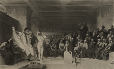 Phryne before the Tribunal, Greece, Photogravure Print from the Original 1861 Painting by Jean-Léon Gérôme, The Masterpieces of French Art by Louis Viardot, Published by Gravure Goupil et Cie, Paris, ...