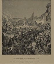Storming of Constantine, Woodcut Engraving from the Original Painting by Horace Vernet, The Masterpieces of French Art by Louis Viardot, Published by Gravure Goupil et Cie, Paris, 1882, Gebbie & Co., ...