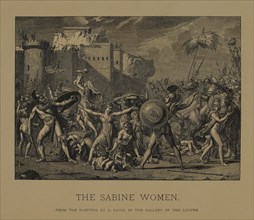 The Sabine Women, Woodcut Engraving from the Original 1799 Painting by Jacques-Louis David, The Masterpieces of French Art by Louis Viardot, Published by Gravure Goupil et Cie, Paris, 1882, Gebbie & C...