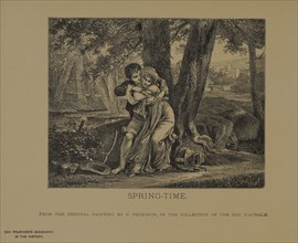 Spring-Time, Woodcut Engraving from the Original Painting by Pierre-Paul Prud'hon, The Masterpieces of French Art by Louis Viardot, Published by Gravure Goupil et Cie, Paris, 1882, Gebbie & Co., Phila...