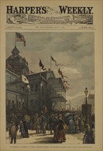 The Republican Convention at Chicago, Delegates Entering the Exposition Building, Drawn by Graham and Schell, Harper's Weekly, June 7, 1884