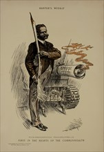 Vice-Presidential Possibilities II, First in the Hearts of the Commonwealth, Harper's Weekly Supplement, Drawn by W.A. Rogers, March 3, 1900