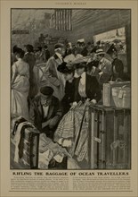 Rifling the Baggage of Ocean Travellers, Collier's Weekly, August 24, 1901