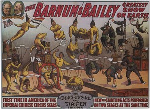 Barnum and Bailey Greatest Show on Earth, The Ching-Ling-He and Tia Pen Troupes, Circus Poster, 1914
