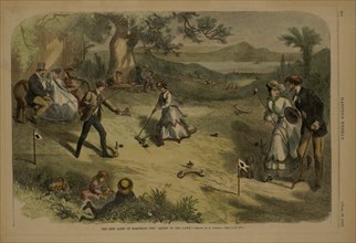 The New Game of Martelle, the "Queen of the Lawn", Drawn by A. Lumley, Harper's Weekly, June 29, 1867