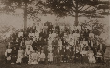 Portrait of Large Group of People in Tiered Seating, 1900
