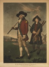 To the Society of Goffers at Blackheath, Portrait of Golfer and Caddie, Engraving by V. Green from an Original 1790 Painting by Lemuel Francis Abbott