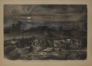 The Federal Army Entrenched Before Petersburg, A Night Scene in the Trenches, 1865, from a Sketch by Edwin Forbes