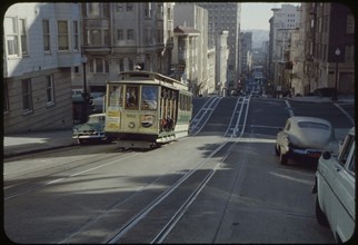 Street Scene with Cable Car, San Francisco, California, USA, 1957