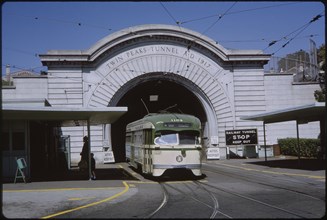 Cable Car and Railway Tunnel, San Francisco, California, USA, 1963