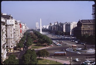 View of Avenida 9 de Julio, Buenos Aires, Argentina, 1963