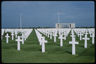 American Cemetery and Memorial, Omaha Beach, Colleville-sur-Mer, Normandy, France, 1961