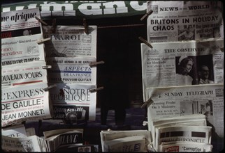 Newspaper Stand, Boulevard Saint-Germain, Paris, France, 1963