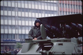 Soldier with Rocket Launcher, May Day Parade, East Berlin, German Democratic Republic, May 1, 1974
