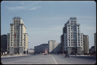Stalinallee, East Germany, German Democratic Republic, 1961