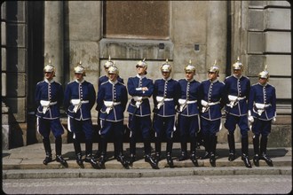 Portrait of Royal Guards at Royal Palace, Stockholm, Sweden, 1966