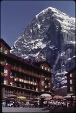 Resort Hotel at Base of Eiger Mountain, Grindelwald, Switzerland, 1964