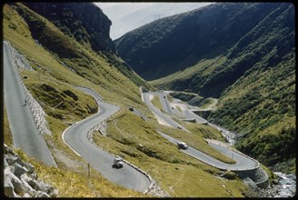 Serpentine Road, St. Gotthard Pass, Switzerland, 1964